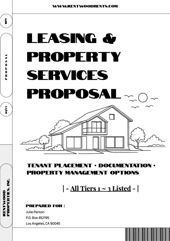 Lease proposal documents on a desk